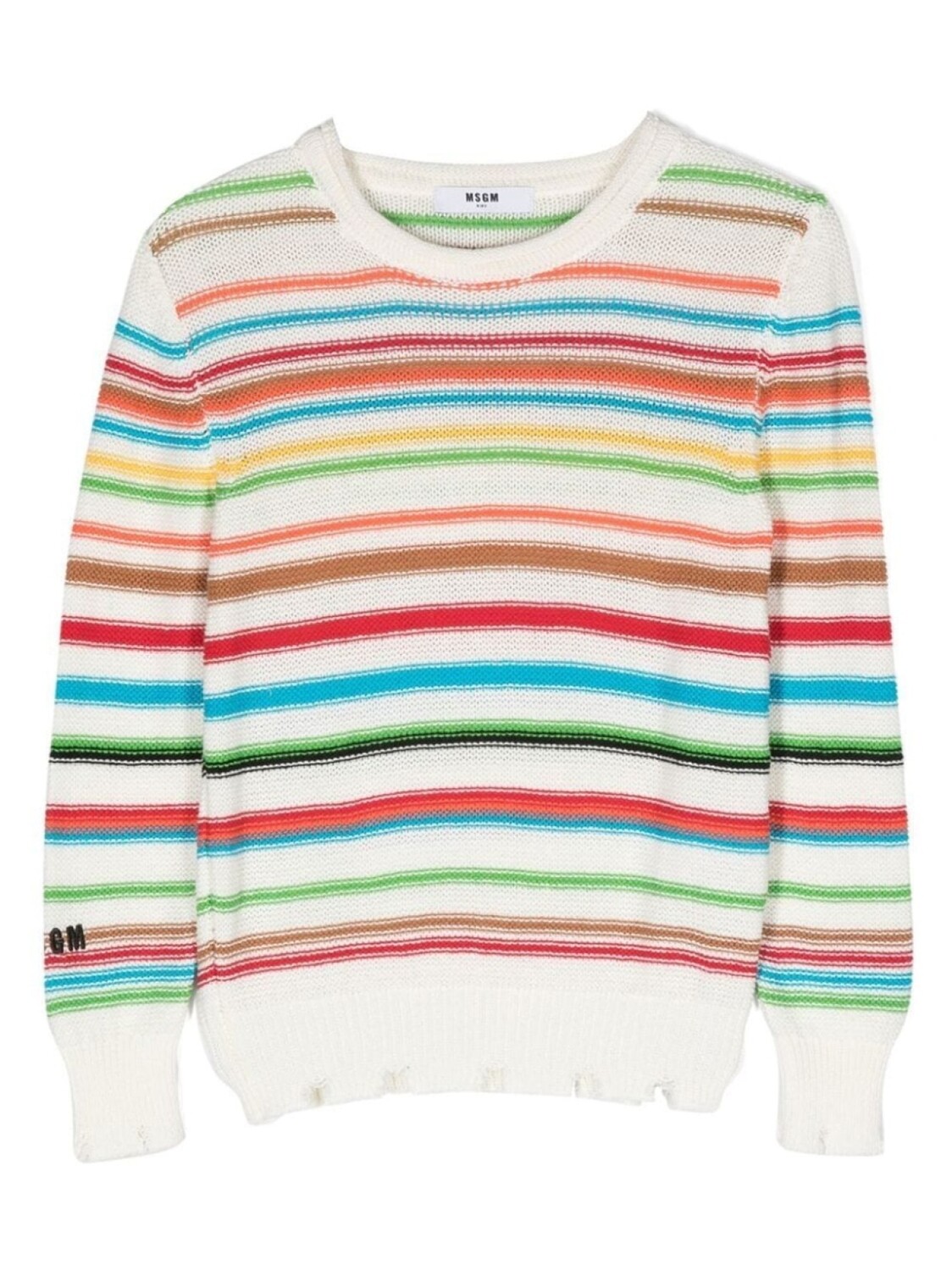 

MSGM Kids толстовка в полоску, белый