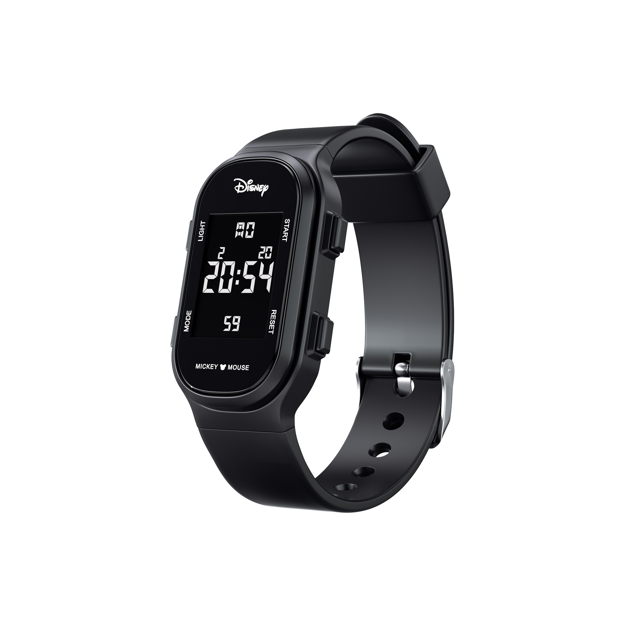 

Disney Часы Mickey Wrist Watch Electronic Movement TPU Strap Watch Men's Watch Black Dial, Cool Black