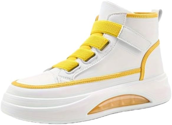 

Модные мужские туфли Minlaidian, высокие повседневные кроссовки, удобная уличная обувь для мужчин, желтый