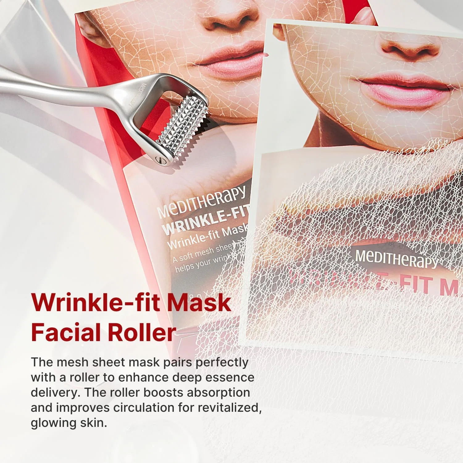 Маска для лица Meditherapy — Коллагеновая с роликом Wrinkle Fit Mask, 900 мл — фото 2