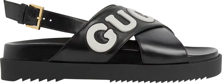 Кроссовки Gucci Wmns Sandal 'Black White', черный