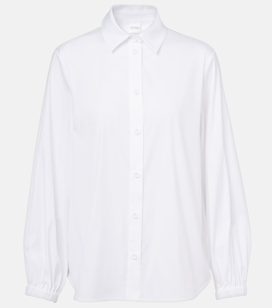 

Рубашка из хлопкового поплина с принтом Панда Max Mara, Bianco Ottico