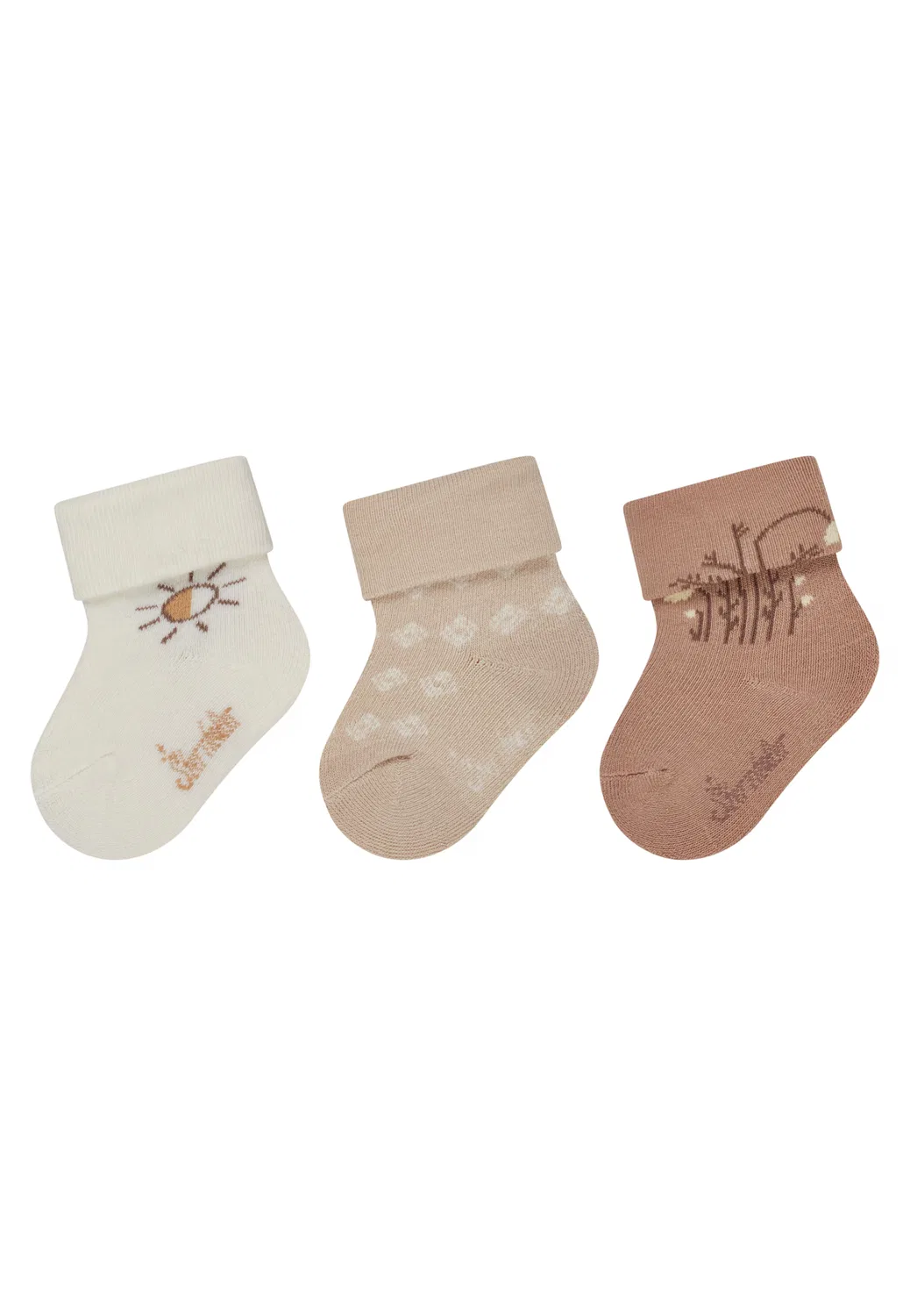 Носки 'Sonne' Sterntaler, Beige/Cognac/White