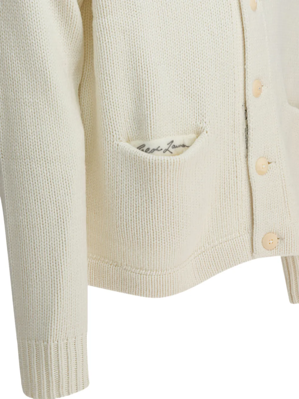 Кардиган с вышивкой New York Yankees X Polo Ralph Lauren, бежевый — фото 4