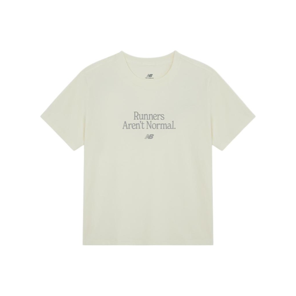 

New Balance Футболка женская слоновая кость White, Бежевый, New Balance Футболка женская слоновая кость White