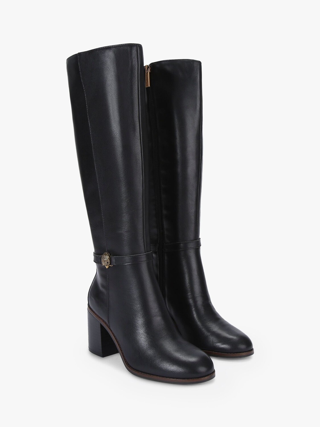 Kurt Geiger London Shoreditch Сапоги до колена на блочном каблуке, черные — фото 2