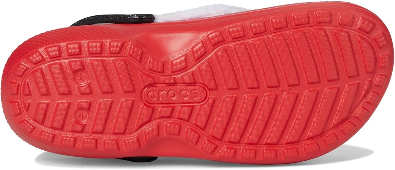 Детские классические сабо Crocs унисекс с подкладкой, детские тапочки, деревянные сабо, Varsity Red Multi — фото 3