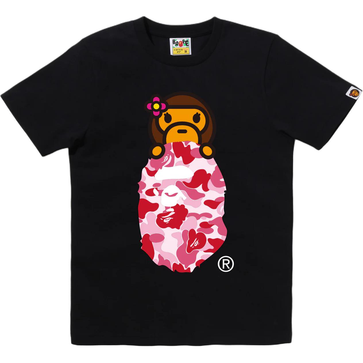 

BABY LISA Коллекция Футболка с Длинным Рукавом Women's A BATHING APE, черный розовый