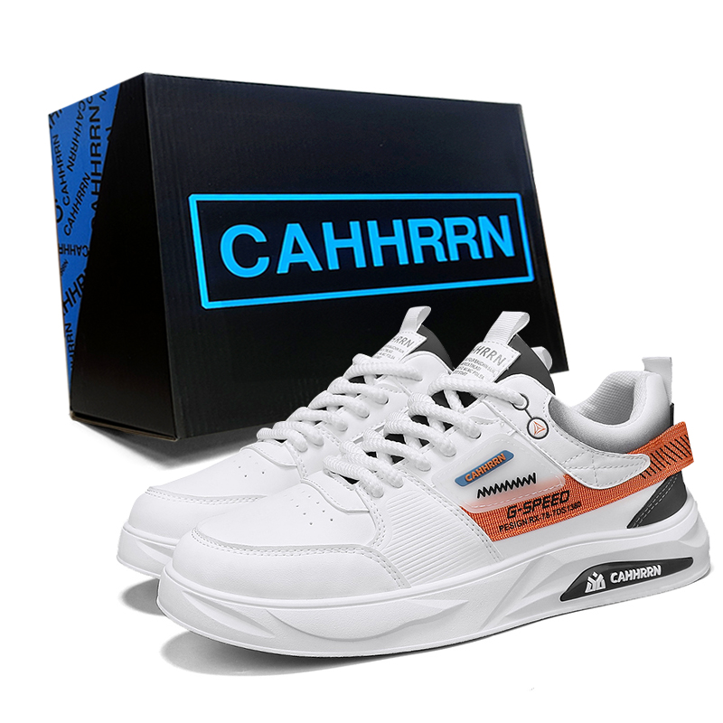 

CAHHRRN Износостойкие мужские низкие кэжуал кеды бело-серые, цвет White Gray