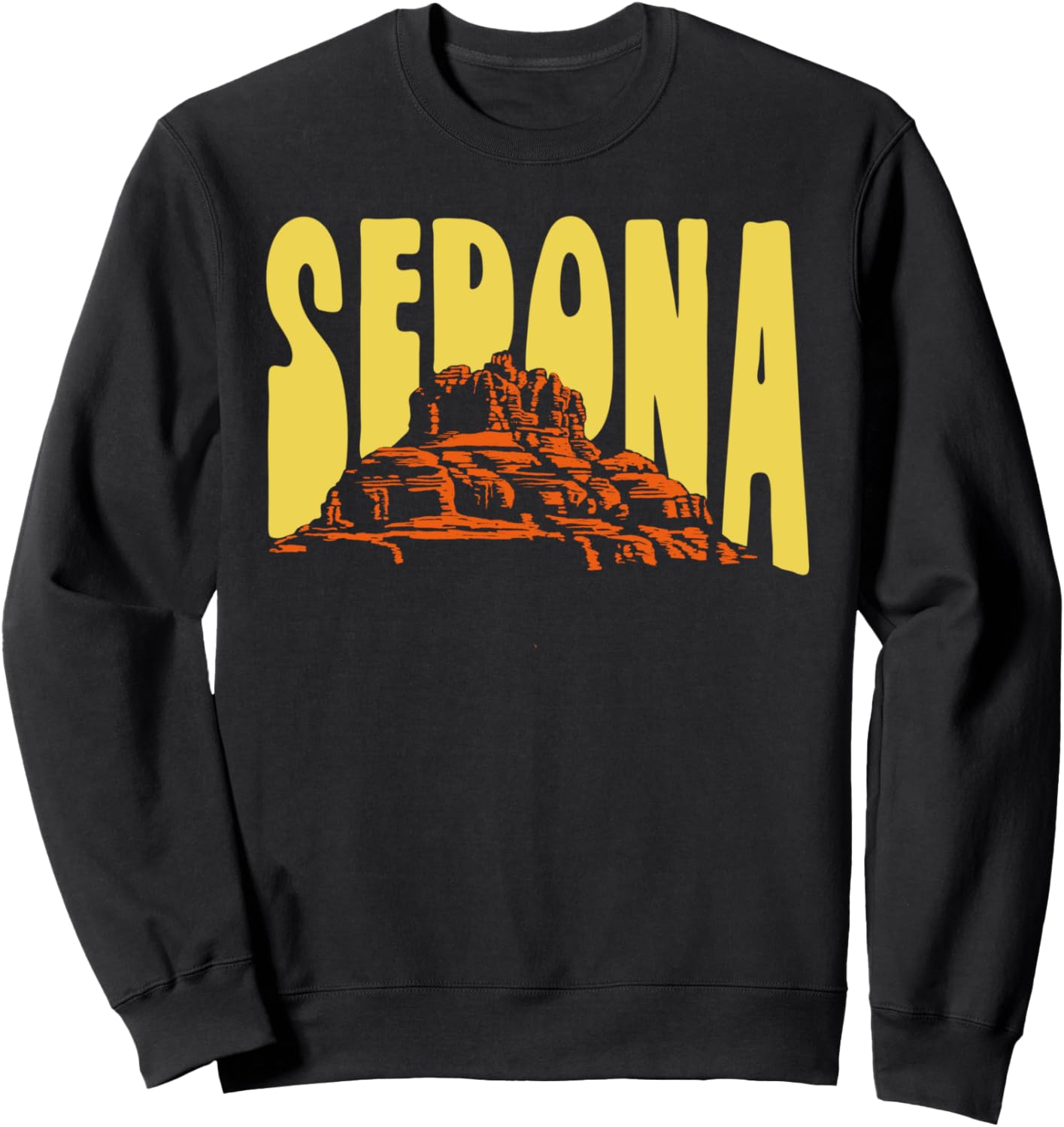 

Винтажная ретро-толстовка с принтом Колокольный камень из Седоны, Аризона, с эффектом потертости Sedona Jones Arizona Gear, черный