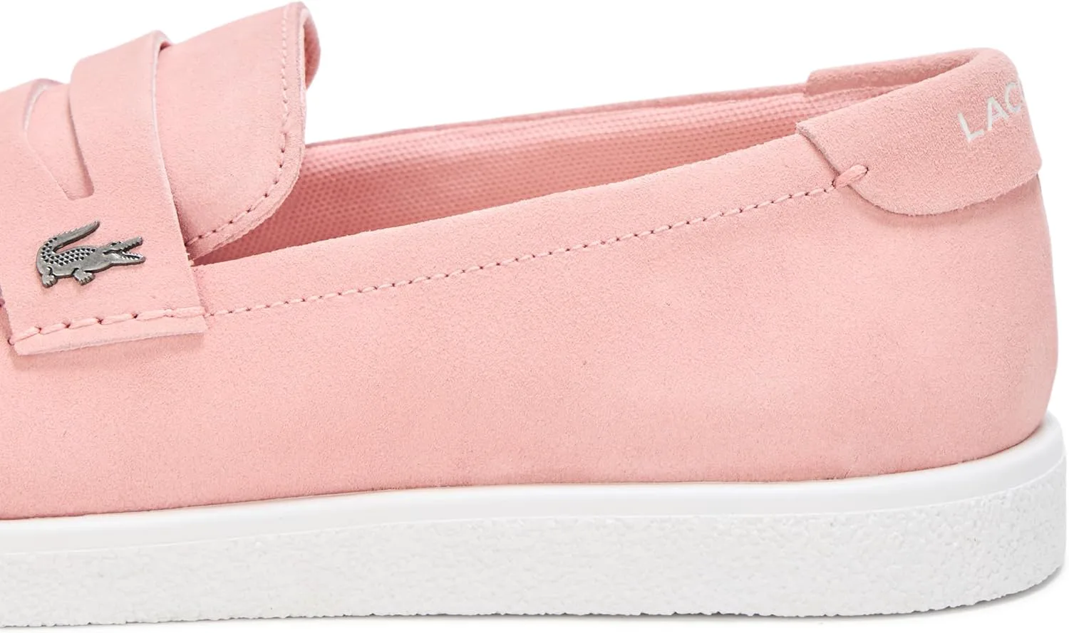 Мужские слипоны Lacoste Cochet из замши, розовый/белый — фото 4