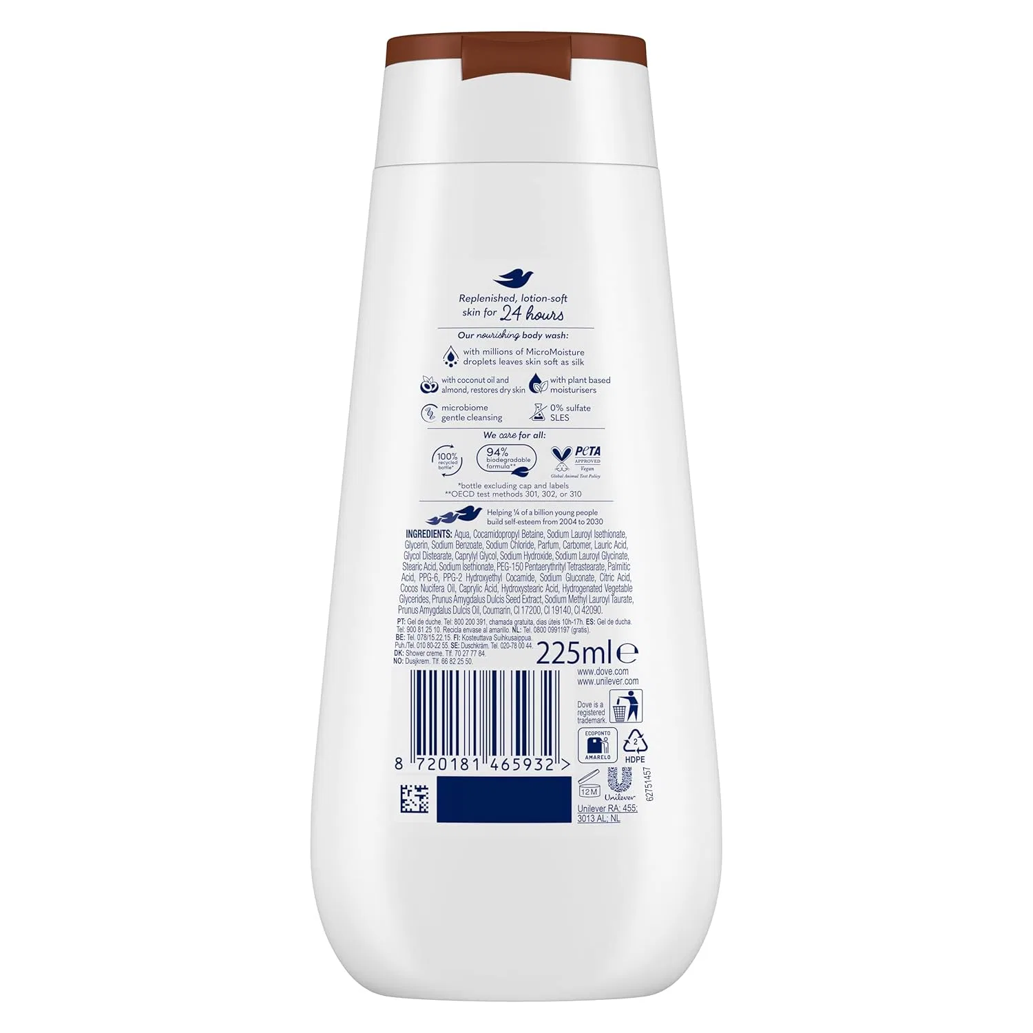 Восстанавливающий гель для душа «Advanced Care» от Dove, 6 x 225 мл Dove — фото 3