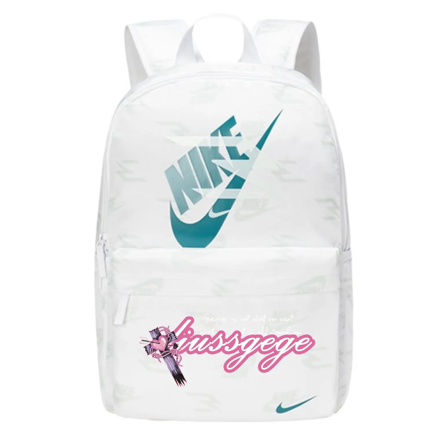 

Nike Полиэстеровый рюкзак Тубс унисекс ярко-белый, Cross Letter