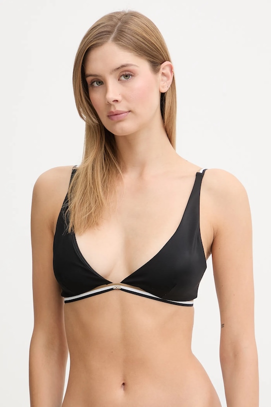 

Культовый плавательный бюстгальтер в форме треугольника BOSS, черный