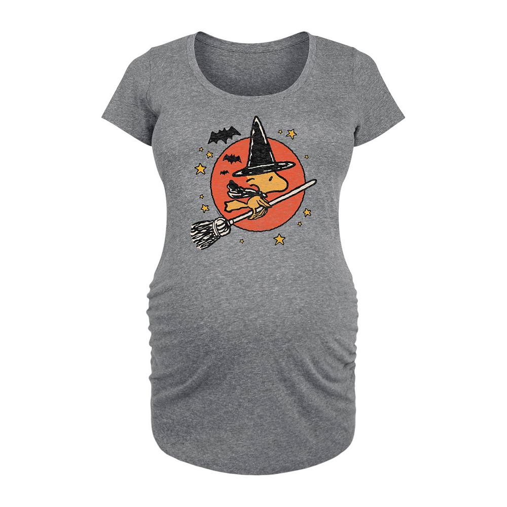 

Футболка с рисунком Maternity Peanuts Woodstock Witch Halloween Licensed Character, цвет Heather Gray