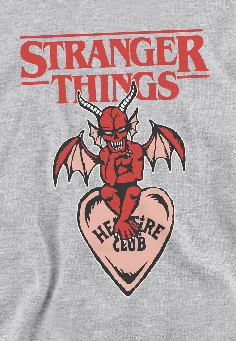 Детский худи Stranger Things Hellfire Heart, серый — фото 2