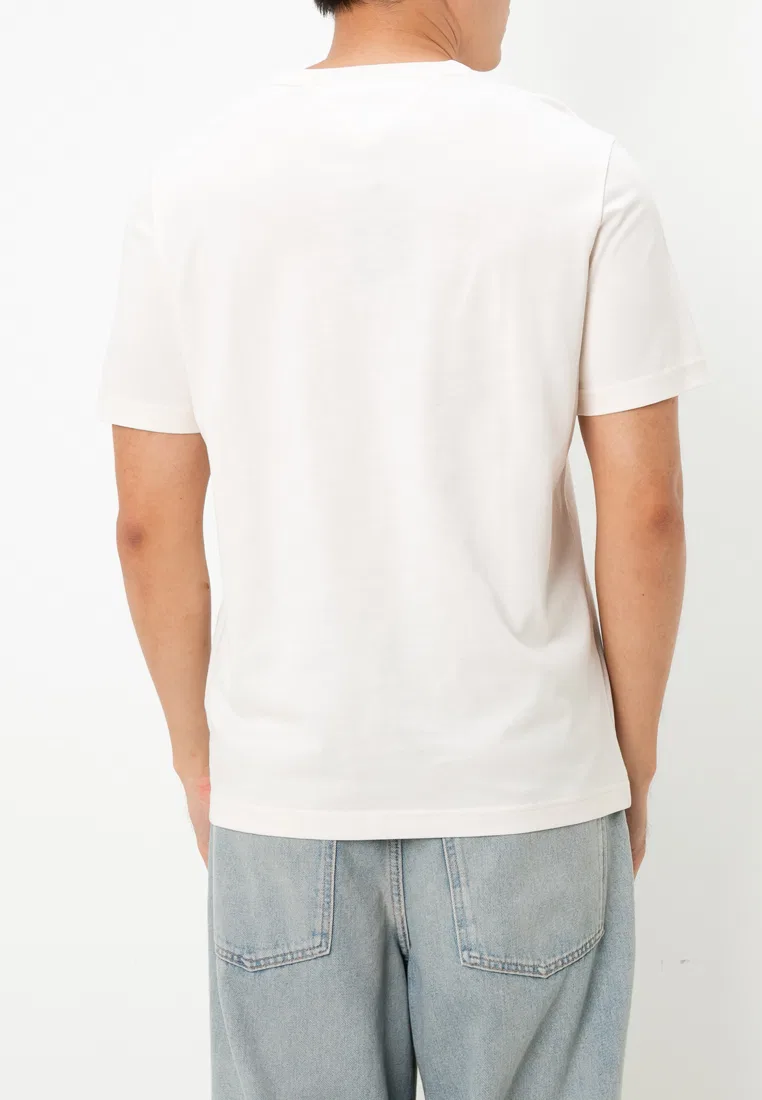 Футболка с логотипом, crew neck, Tommy Hilfiger, слоновая кость — фото 2
