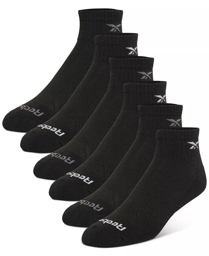 

Мужские носки Terry Performance Quarter, 6 пар, 1/2 дюйма Reebok, черный