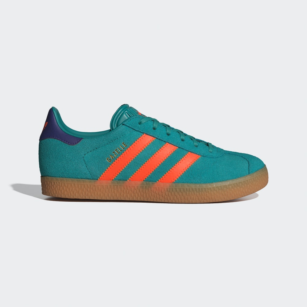 

Кроссовки Adidas Gazelle Shoes, цвет Pure Teal/Impact Orange/Collegiate Purple