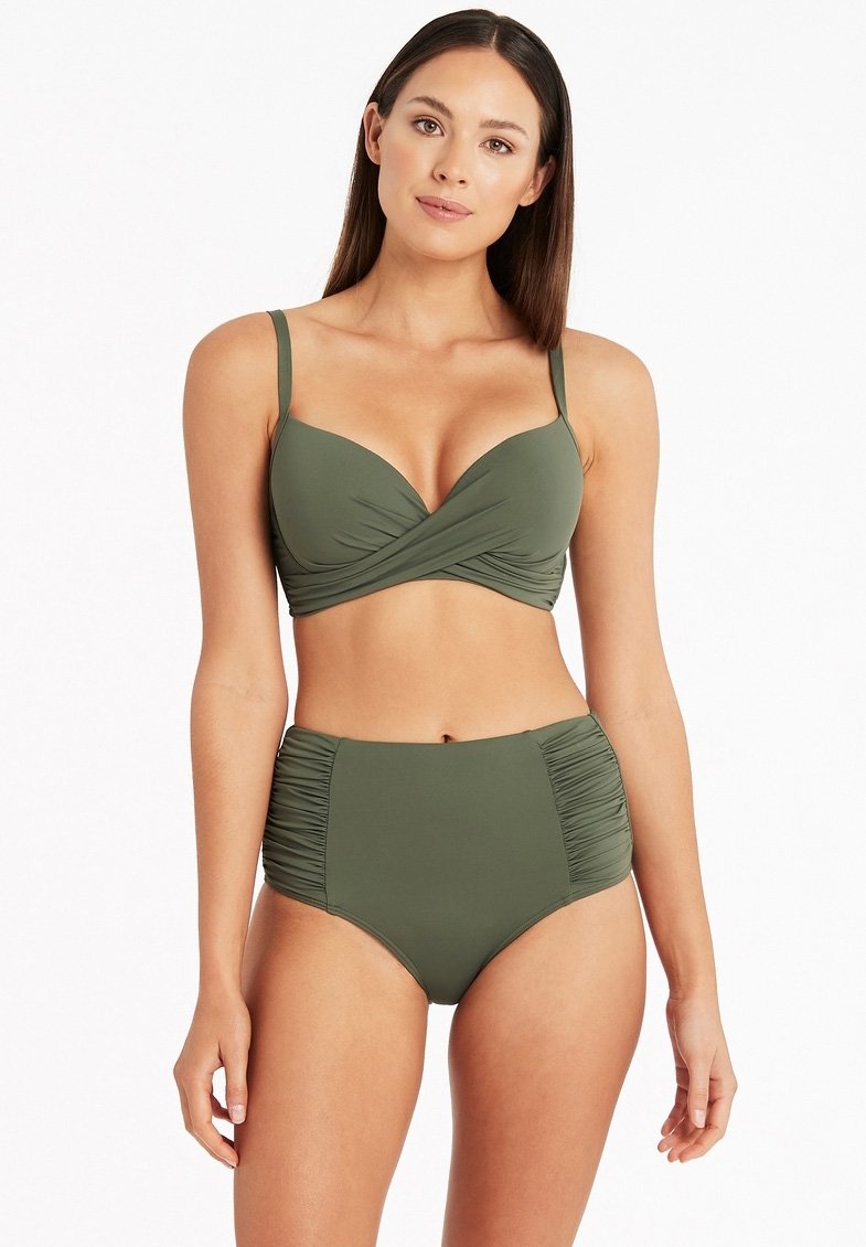 

Плавки бикини GATHERED SIDE HIGH WAIST SEA LEVEL, хаки