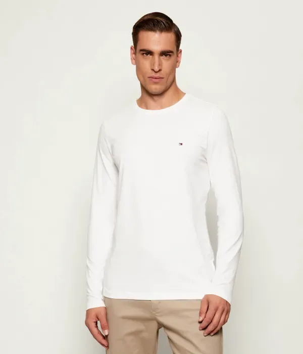 Лонгслив slim fit Tommy Hilfiger, белый