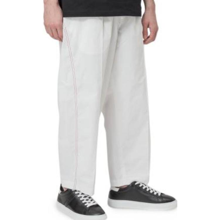 Y-3 Вязаные спортивные штаны Y 3, мужские, белые, средней плотности ткани — фото 4