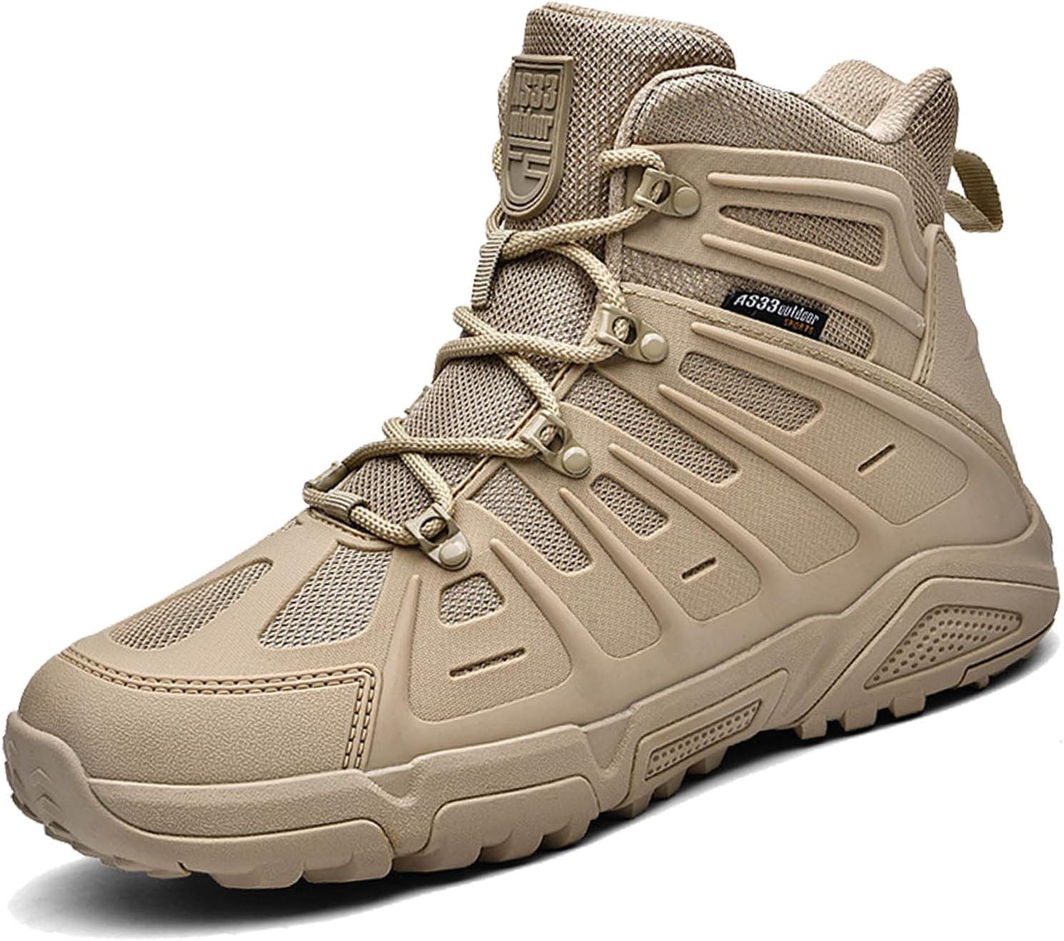 

Мужские тактические ботинки 15 см с мягким носком, кожаные ботинки для мотоцикла и боя Zivopah, Sand