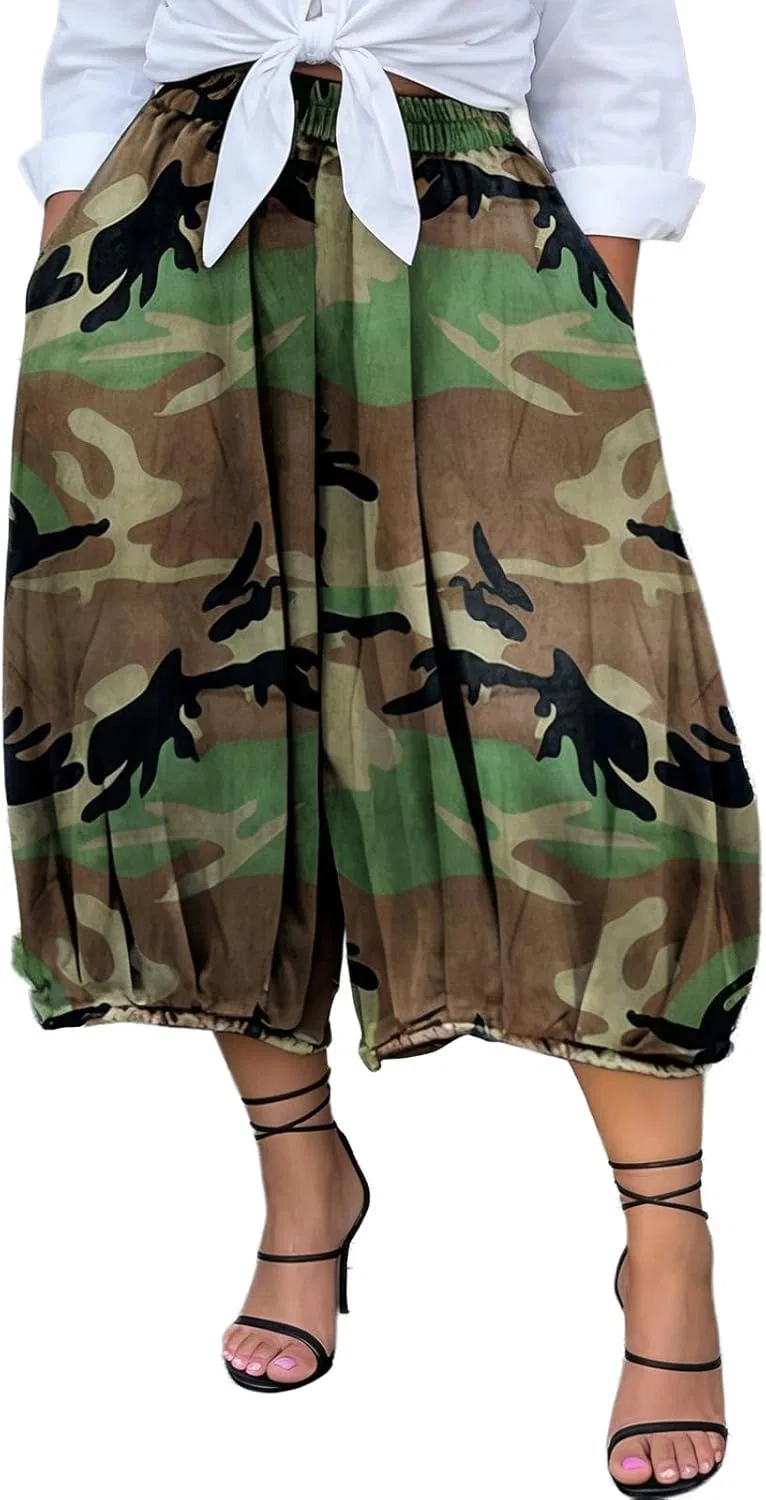 Джинсы карго свободные, Camo Army Fatigue, Green-03