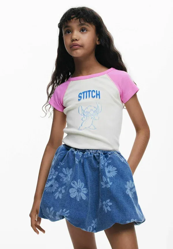 Футболка с коротким рукавом и принтом Stitch Desigual, белый — фото 2