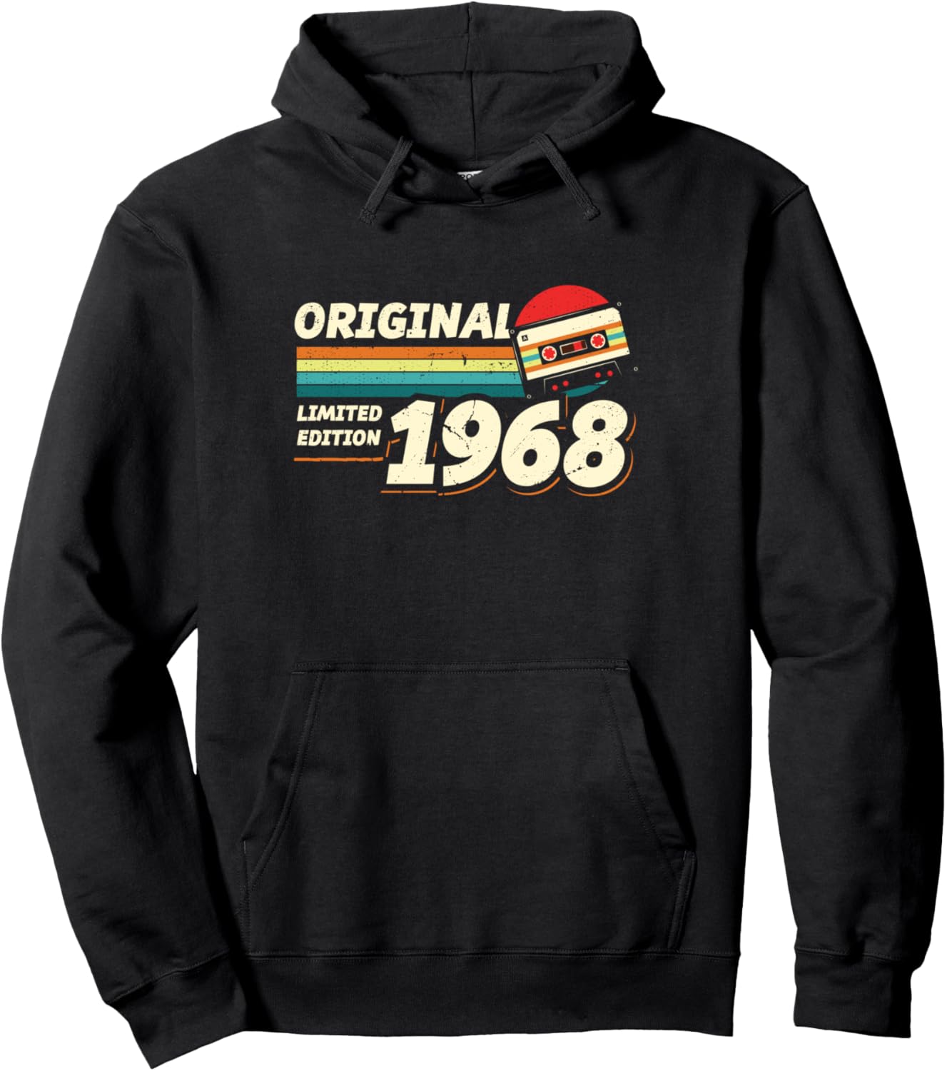 

Ретро-худи ограниченной серии 1968 года с кассетой, выпущенной к 56-летию компании Vintage 1968 Retro Birthday Designs, черный