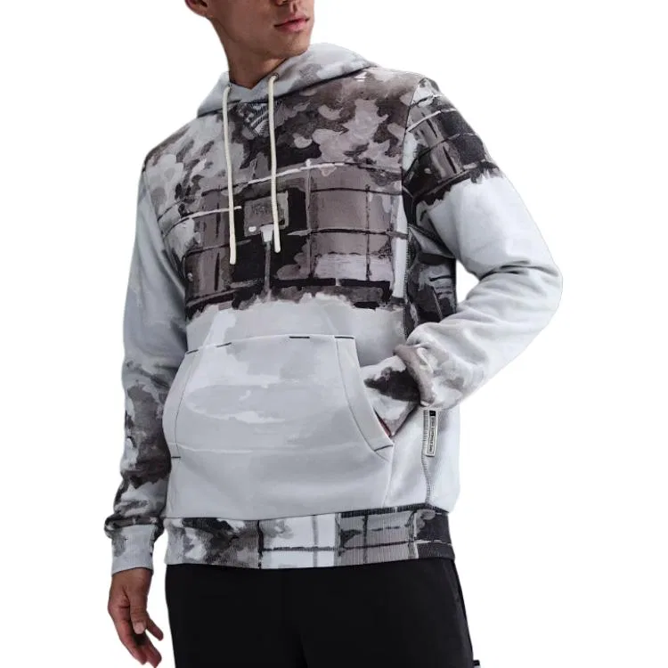 Толстовка мужская Standard Issue Therma FIT Pullover Basketball Hoodie Nike, Gray
