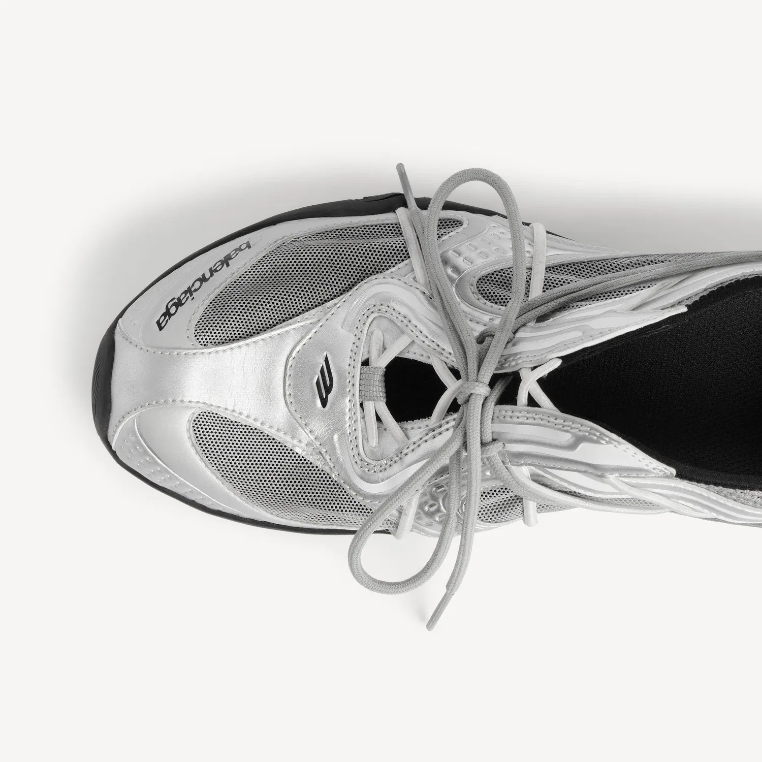 Женские кроссовки Radar Slip-on в серо-черно-белом цвете BALENCIAGA — фото 4