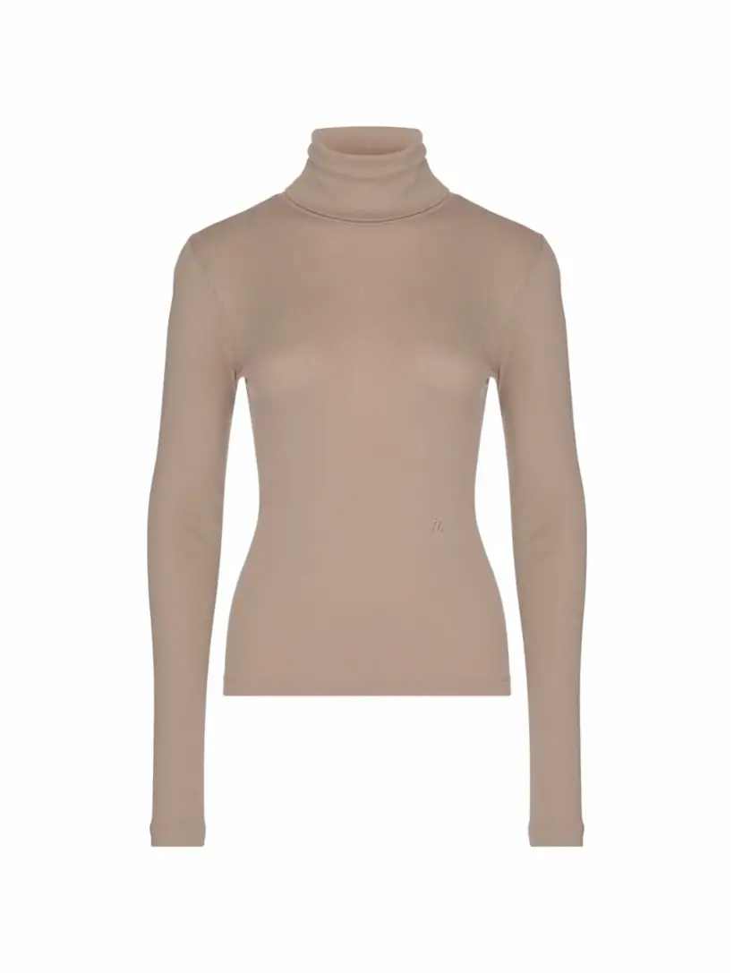 

Хлопковая водолазка с логотипом Helmut Lang, бежевый
