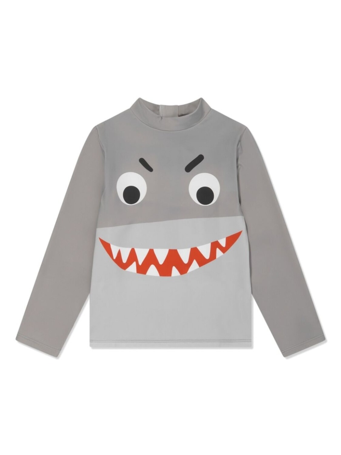 

Топ Shark Face с длинными рукавами Stella McCartney Kids, серый
