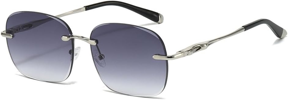 

Солнцезащитные очки UV400 с градиентной овальной оправой и металлическим блеском для женщин и мужчин, для бега и занятий спортом на открытом воздухе UYPTK, Silvery Grey