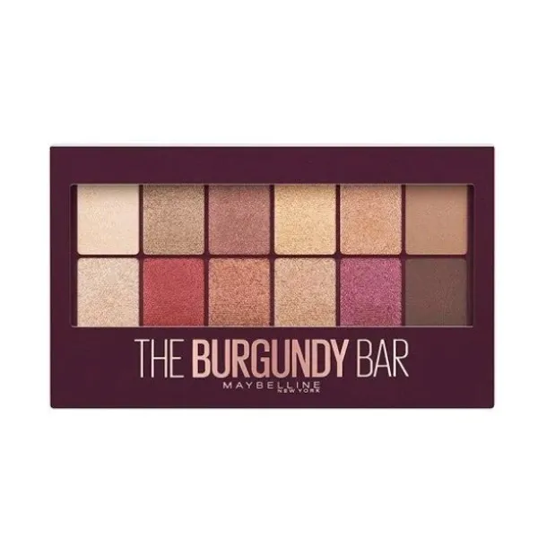 

Палитра теней для век с матовыми и мерцающими оттенками The Burgundy Bar Palette Maybelline New York, цвет tonos marrones