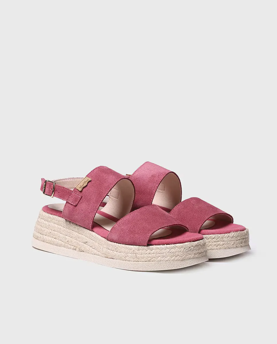 Женские замшевые эспадрильи на танкетке с пряжкой Toni Pons, розовый — фото 2