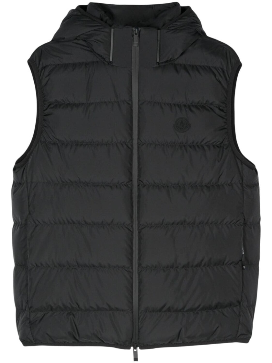 

Moncler жилет Valmasque с капюшоном, черный