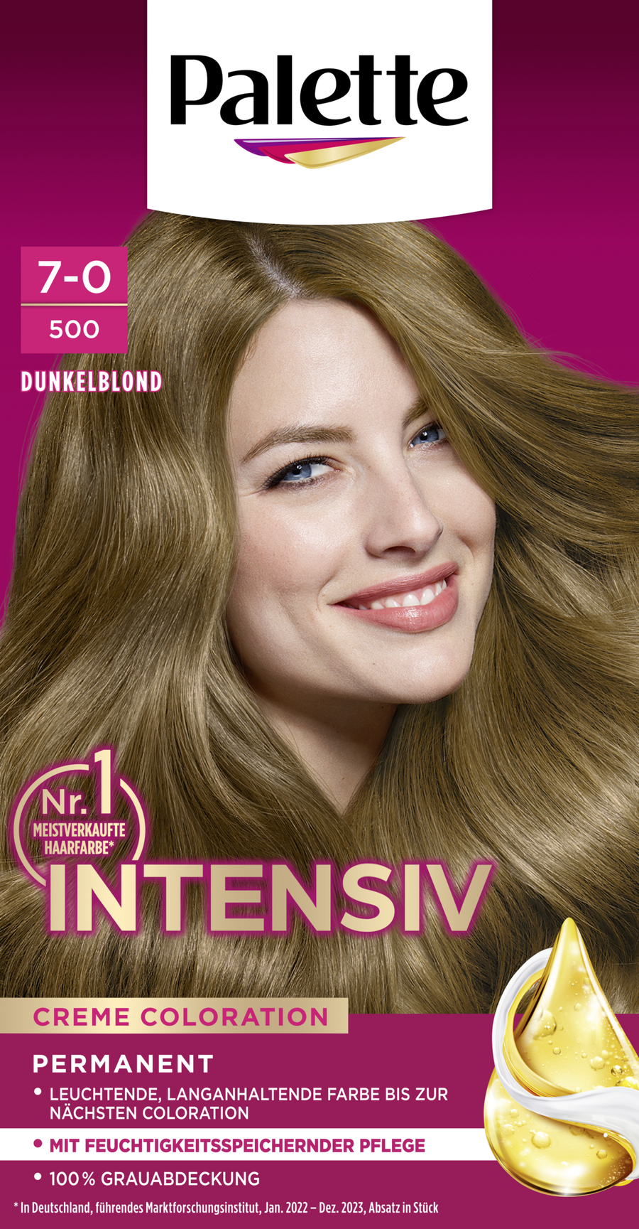 

Краска для волос Poly Palette Intensiv Creme Coloration 7-0500 Dunkelblond