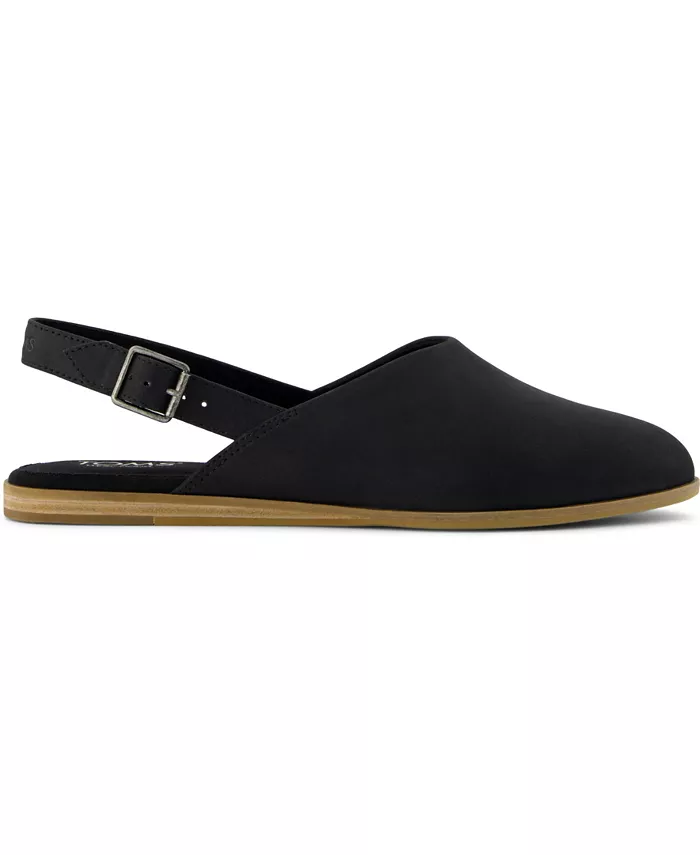 Женские балетки Jade с открытой пяткой и заостренным носком TOMS, черный — фото 2