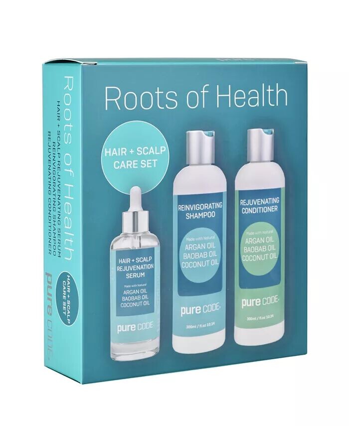 3 шт. Roots Of Health Набор для ухода за волосами и кожей головы Purecode — фото 2