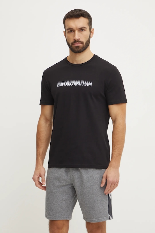 

Хлопковая пляжная футболка Emporio Armani Underwear, синий