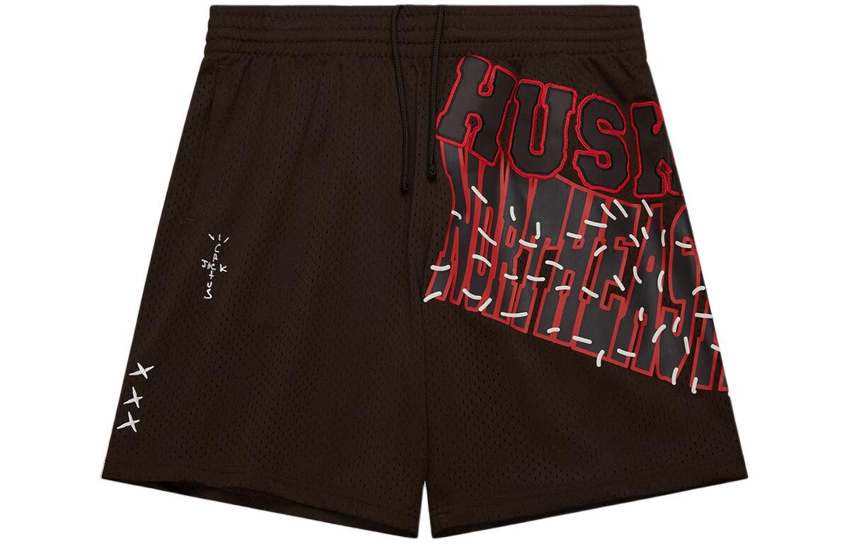

Mitchell & Ness X Спортивные шорты унисекс коричневые Travis Scott, коричневый