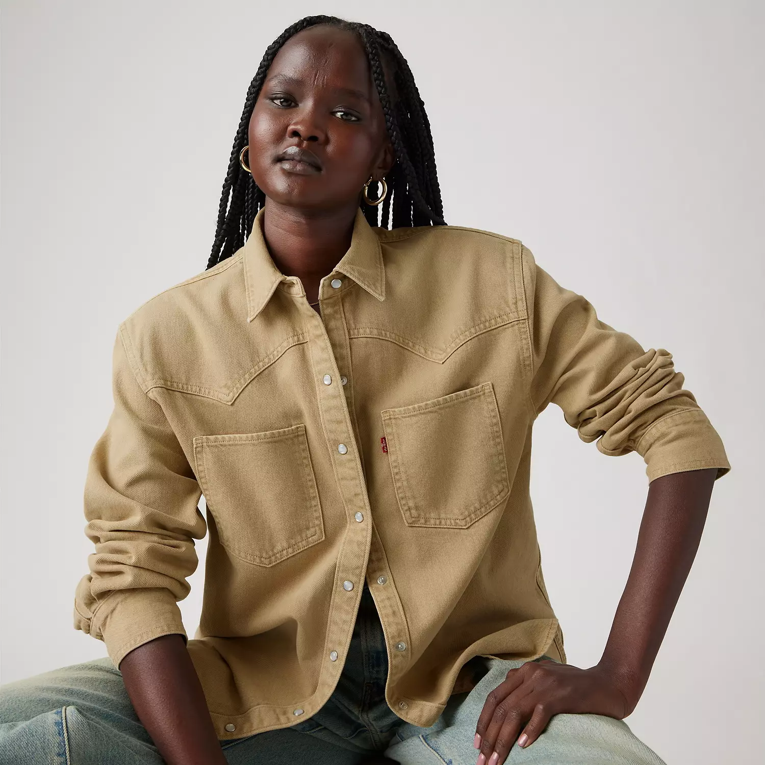 

Рубашка в стиле вестерн Теодора Levi's, цвет Dusty Travertine Top - Tan