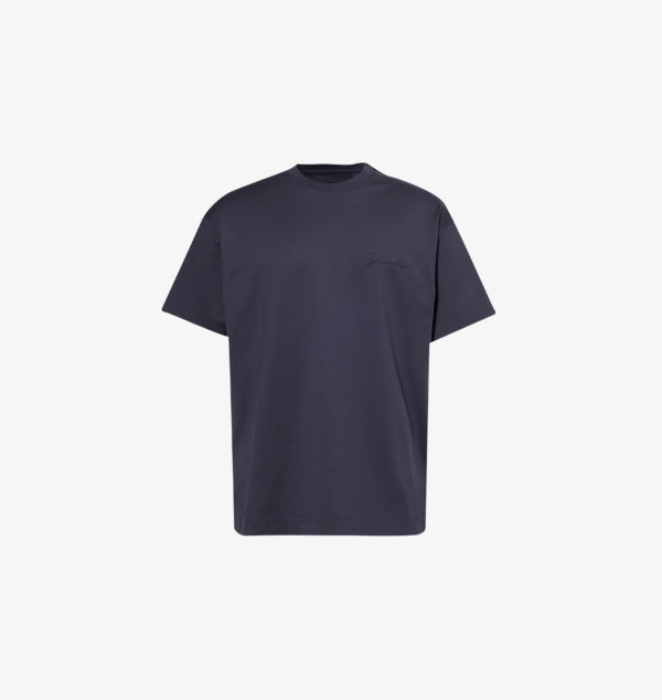 

Футболка классического кроя из хлопка с тиснением логотипа Givenchy, синий