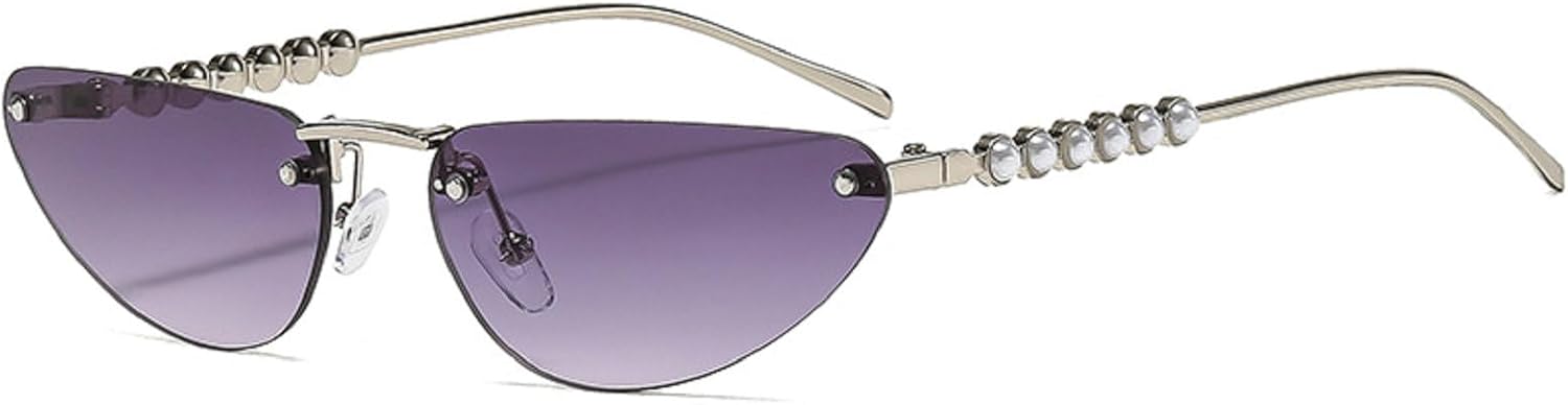 

Модные солнцезащитные очки в винтажном стиле для женщин и мужчин, без оправы, ретро, ​​роскошные дизайнерские очки с защитой от УФ-излучения UV400 для путешествий, S077 Melrose, Grey