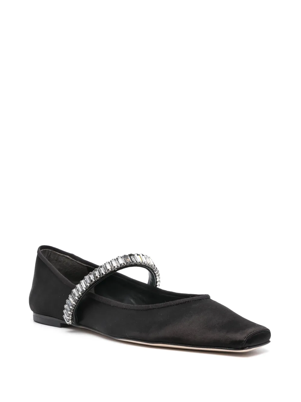 Балетки Crystal Ballet Tory Burch, черный — фото 2