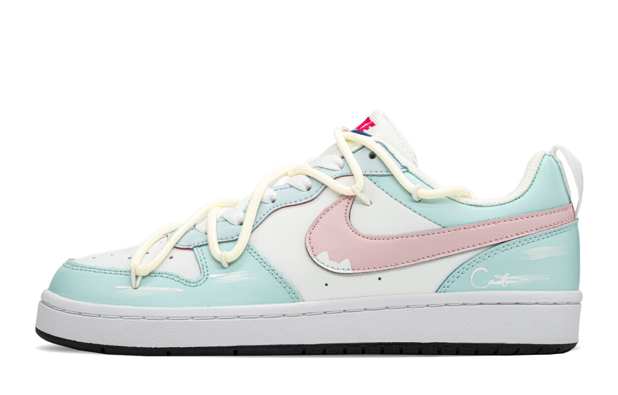 

Кроссовки Nike Court Borough Skateboarding Shoes Women's Low-top Blue/pink, розовый
