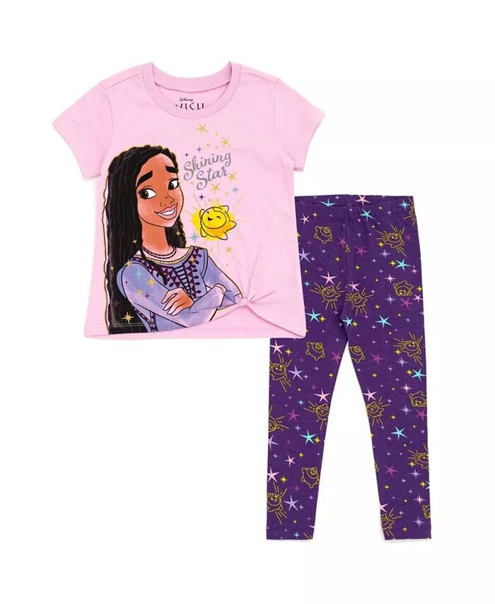 

Комплект из футболки и леггинсов Girls Wish Asha Star Disney, фиолетовый