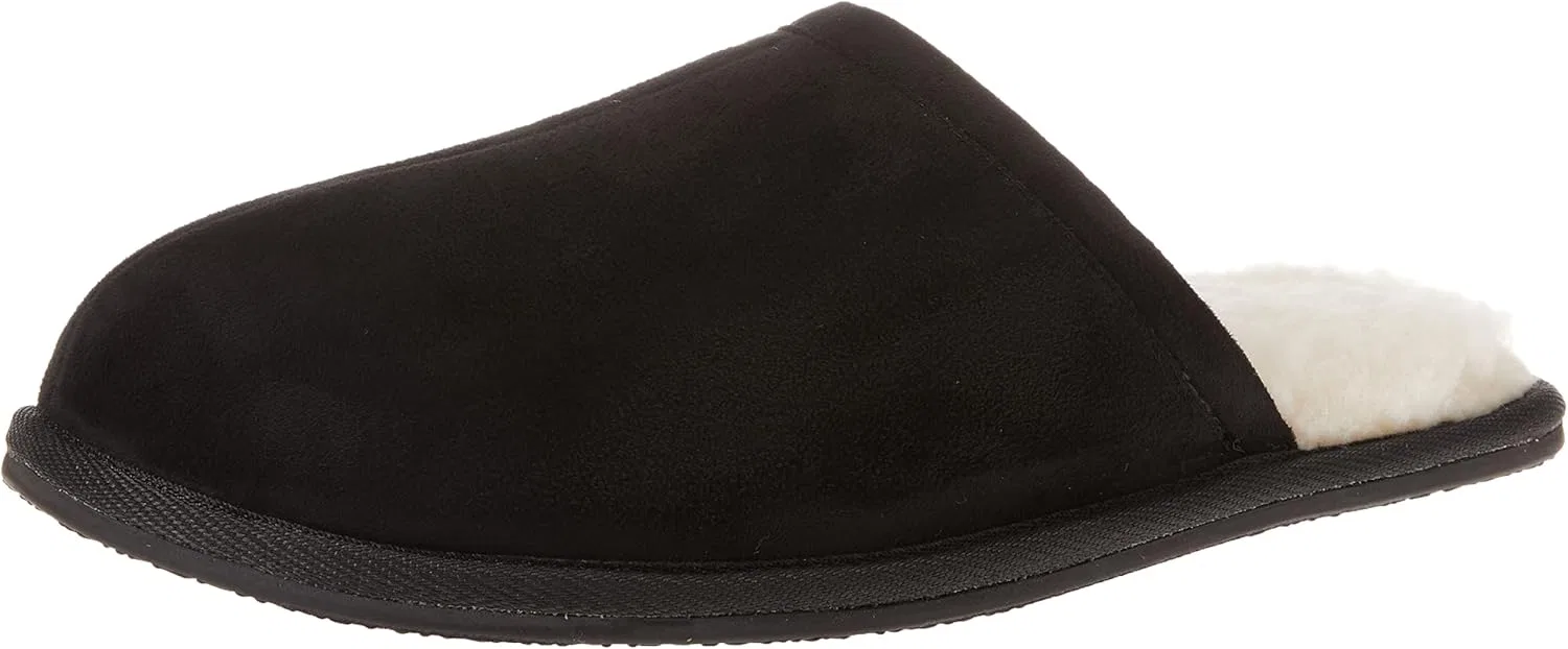 Тапочки нескользящие Amazon Essentials, Black Microsuede
